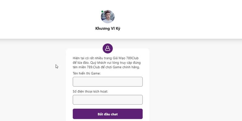 Xác minh tài khoản game chính chủ tại 789Club